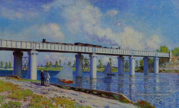 Le pont ferroviaire d’Argenteuil II Claude Monet Peinture à l'huile